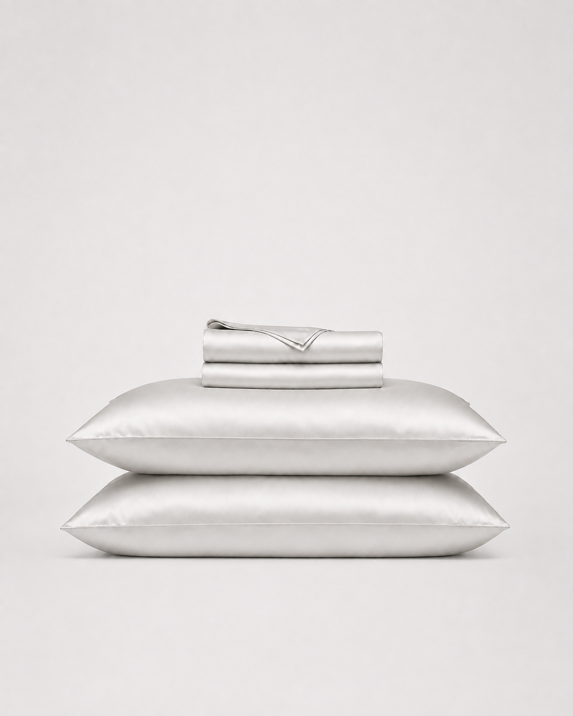 Heirloom Silver — By Limen silk pillowcase set