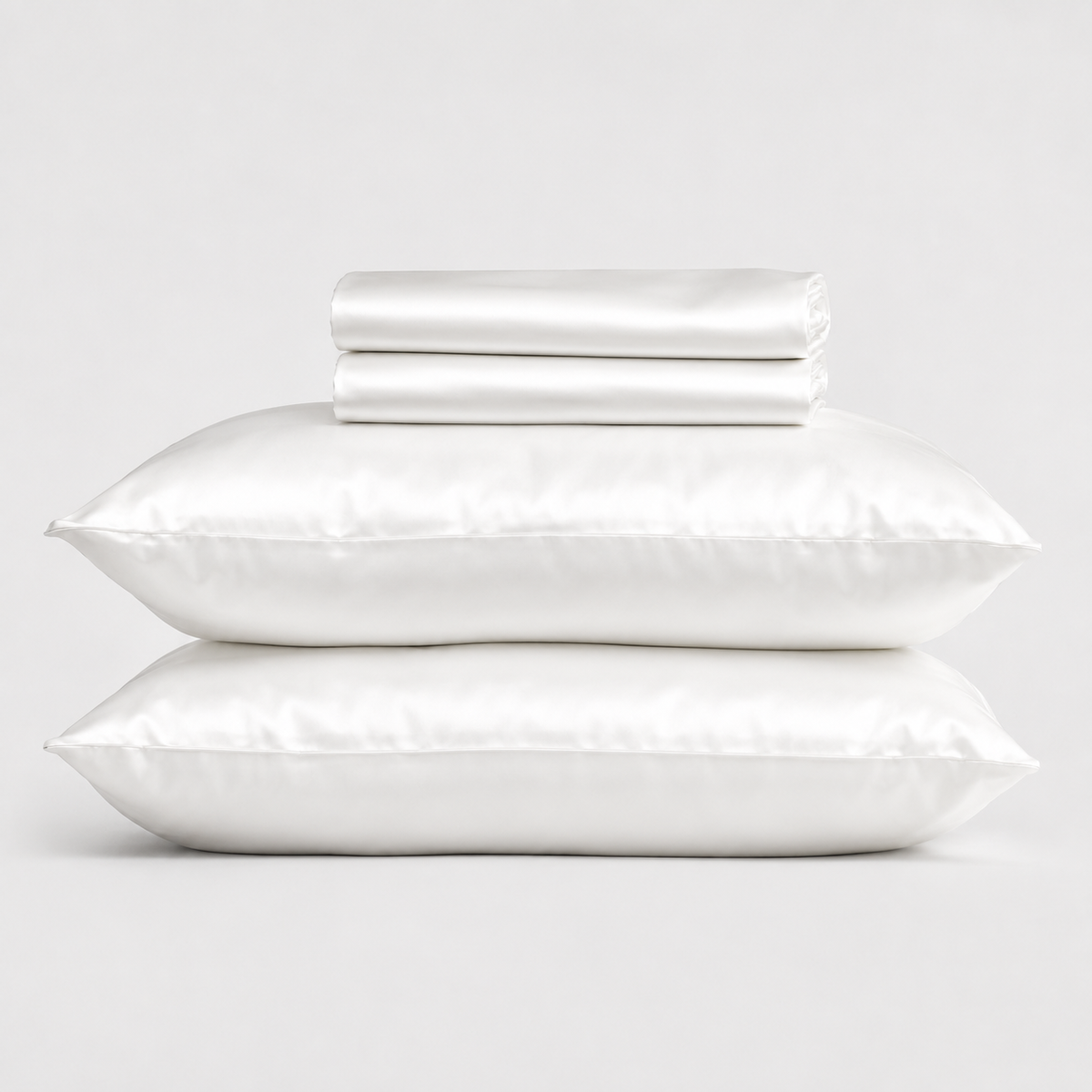 Gin and Tonic, the white colourway of The Pillow By Limen copper-infused silk pillowcase